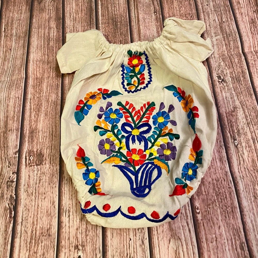 Handmade Mexican Girl’s Onesie